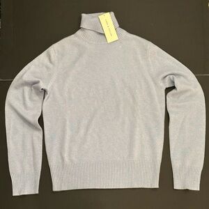Lord & Taylor Women’s Two Ply Cashmere Turtle Neck Baby Blue Size S